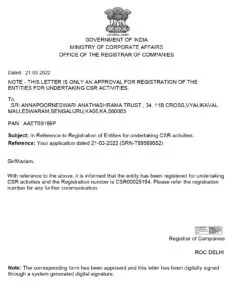 Approval Letter for form CSR1 1 page 0001